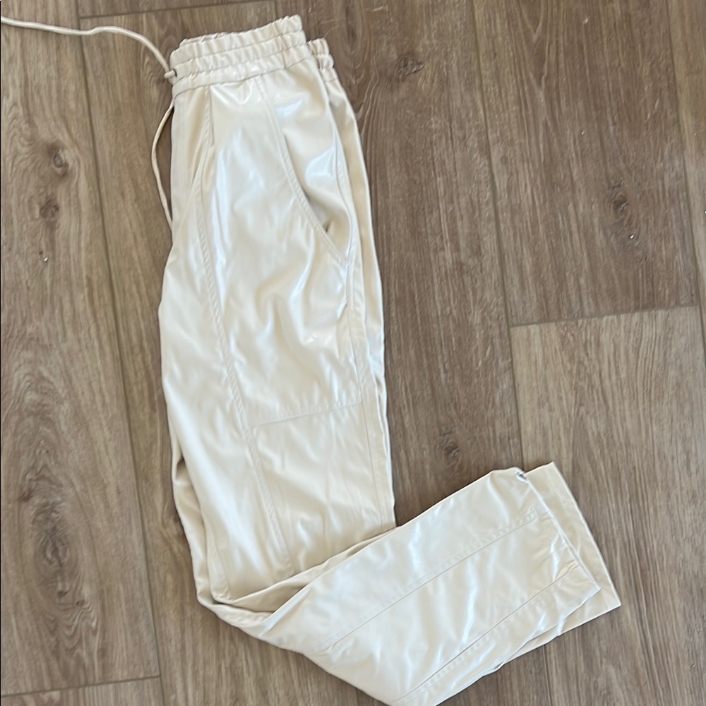 Women’s Cream leather Pants